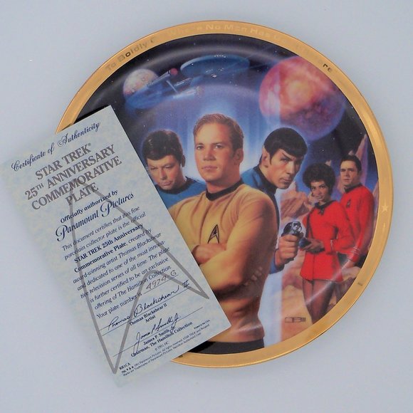 Star Trek 25th Anniversary Commemorative Plate 1991 by Hamilton Collection - Picture 2 of 13